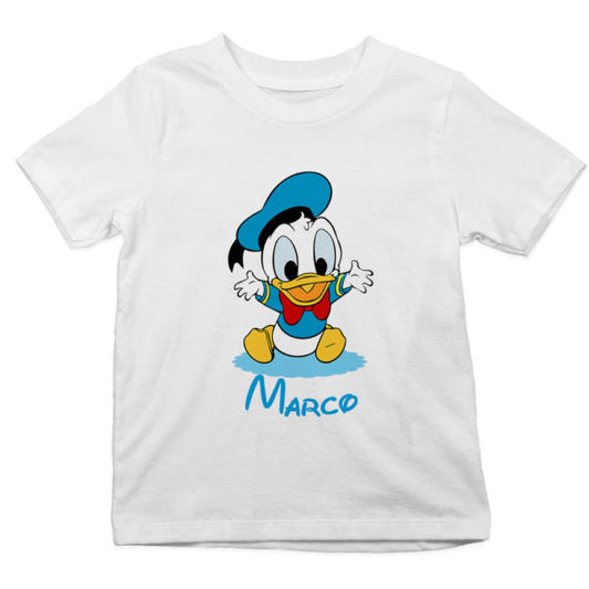 T shirt bambino personalizzata con nome baby paperino