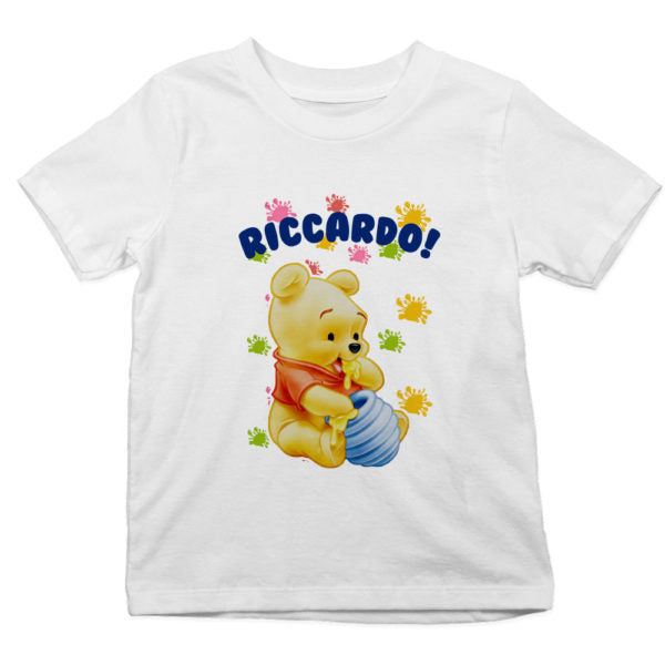 T shirt bambino personalizzata con nome baby winnie the pooh