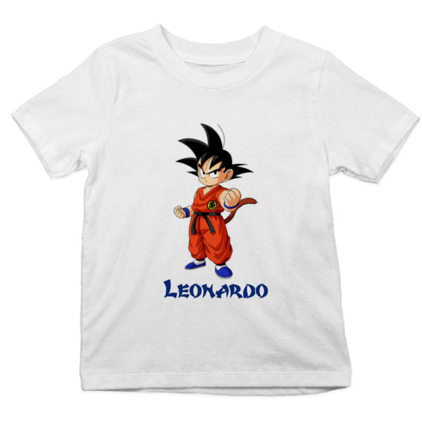 T shirt bambino personalizzata con nome goku