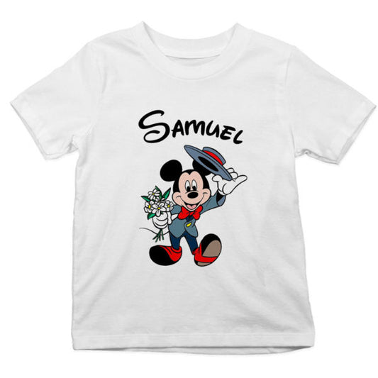 T shirt bambino personalizzata con nome topolino genlteman