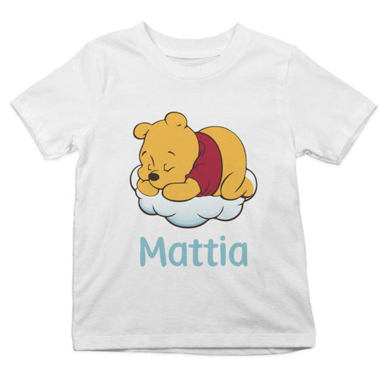 T shirt bambino personalizzata con nome sleeping winnie